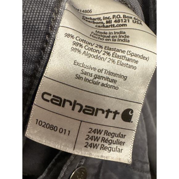 Carhartt Women’s Grey Cargo Pants 24w - Picture 3 of 5